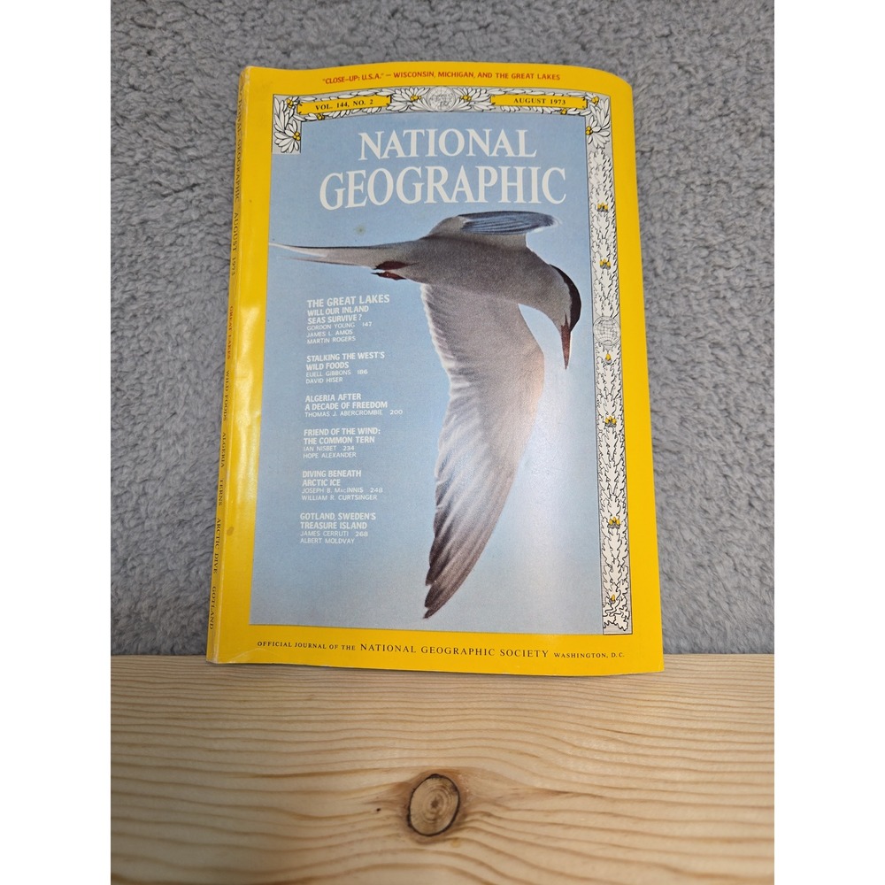 National Geographic Magazine August 1973 Great Lakes Algeria Arctic Dive